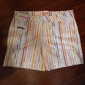Isaac Mizrahi Striped Shorts Size 16